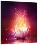 Mivali Tablou pe sticlă cu floare de lotus, dintr-o bucată 30x30 cm pe sticlă (V020720V3030GD)