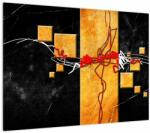 Mivali Tablou pe sticlă abstract - Dansatoare, dintr-o bucată 70x50 cm pe sticlă (V022076V7050GD)