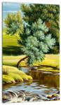 Mivali Tablou - Râu între câmpii, pictură în ulei, dintr-o bucată 20x30 cm (V023241V2030)