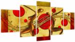 Mivali Tablou abstract cu două femei (cu ceas), din cinci bucăți 150x80 cm cu ceas (V022071V15080C)