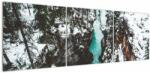 Mivali Tablou - râul de munte iarna, din trei bucăți 150x50 cm (V020180V15050)