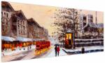 Mivali Tablou - Pictură oraș iarna, dintr-o bucată 250x125 cm (V023893V250125)
