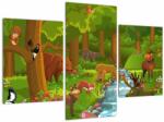Mivali Tablou pentru copii cu animale, din trei bucăți 90x60 cm (V022246V90603PCS)