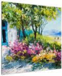 Mivali Tablou - Grădina din fața casei, pictură în ulei, dintr-o bucată 70x70 cm (V023178V7070)