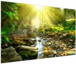 Mivali Tablou cu râul în pădurea verde, dintr-o bucată 150x100 cm (V020942V150100)