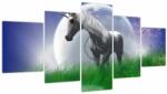 Mivali Tablou cu unicorn (cu ceas), din cinci bucăți 150x80 cm cu ceas (V021168V15080C)