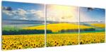 Mivali Tablou - Câmp cu floarea soarelui, din trei bucăți 120x40 cm (V022514V12040)