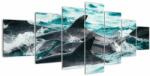 Mivali Tablou - Delfini în ocean, din șapte bucăți 210x100 cm (V021515V210100)