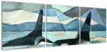 Mivali Tablou - Balene, din trei bucăți 120x40 cm (V023221V12040)