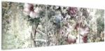 Mivali Tablou - Flori pe roata de lemn, din trei bucăți 150x50 cm (V023119V15050)