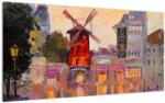 Mivali Tablou pe sticlă - Moulin rouge, Paris, Franța, dintr-o bucată 100x50 cm pe sticlă (V023180V10050GD)