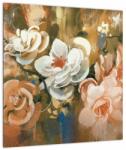 Mivali Tablou pe sticlă - Buchet de flori pictat, dintr-o bucată 40x40 cm pe sticlă (V022001V4040GD)