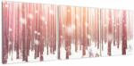 Mivali Tablou - Zebra în pădurea înzăpezită, din trei bucăți 120x40 cm (V022375V12040)