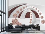 Mivali Fototapet - boltă 3D cu flori, vlies, 539x389 cm (T100440TQ11)