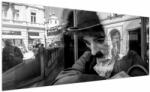 Mivali Tablou - Charles Chaplin la Praga, dintr-o bucată 250x125 cm (V023013V250125)