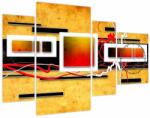 Mivali Tablou - Abstract (cu ceas), din patru bucăți 110x75 cm cu ceas (V022486V11075C)