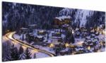 Mivali Tablou - orășelul montan iarna, dintr-o bucată 145x58 cm (V020600V14558)