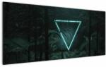 Mivali Tablou - Triunghi de neon în junglă, dintr-o bucată 120x50 cm (V022892V12050)