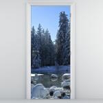 Mivali Fototapet pentru ușă - Pădurea înzăpezită (D020221D95205)