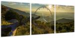 Mivali Tablou - Priveliștea (cu ceas), din trei bucăți 90x30 cm cu ceas (V022734V9030C)