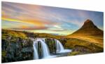 Mivali Tablou cu munții și cascade pe Islanda, dintr-o bucată 250x125 cm (V020702V250125)