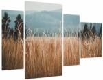 Mivali Tablou - detaliu spațiului de luncă (cu ceas), din patru bucăți 110x75 cm cu ceas (V020178V11075C)