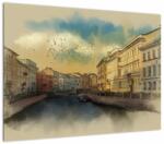 Mivali Tablou - Râul Moyka, Sankt Petersburg, Rusia, dintr-o bucată 70x50 cm (V023205V7050)