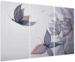 Mivali Tablou - Fluturi desenați, din trei bucăți 120x80 cm (V023637V120803PCS)