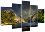 Mivali Tablou peisajului cu lac, din cinci bucăți 150x105 cm (V020288V150105)