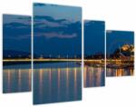 Mivali Tablou cu Bratislava și palat (cu ceas), din patru bucăți 110x75 cm cu ceas (V020704V11075C)