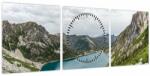 Mivali Tablou cu lac în munți (cu ceas), din trei bucăți 90x30 cm cu ceas (V020243V9030C)