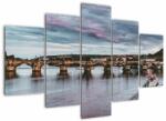 Mivali Tablou cu podul lui Carol, din cinci bucăți 150x105 cm (V021006V150105)