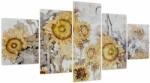 Mivali Tablou - Floarea-soarelui pe perete, din cinci bucăți 150x80 cm (V024009V150805PCS)