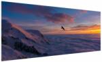 Mivali Tablou în apus de soare, Mont Blanc, dintr-o bucată 250x125 cm (V021683V250125)