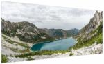 Mivali Tablou cu lac în munți, dintr-o bucată 200x100 cm (V020243V200100)