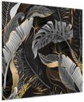 Mivali Tablou - Frunze tropicale, Galben - auriu, dintr-o bucată 70x70 cm (V023603V7070)