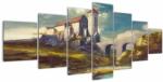 Mivali Tablou - Castelul medieval, din șapte bucăți 210x100 cm (V022936V210100)