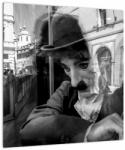 Mivali Tablou - Charles Chaplin la Praga, dintr-o bucată 40x40 cm (V023013V4040)