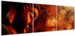 Mivali Tablou - Buddha în nuanțe roșii, din trei bucăți 150x50 cm (V023344V15050)
