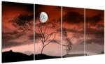 Mivali Tablou - Luna luminează noaptea, din patru bucăți 160x80 cm (V021931V16080)