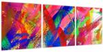 Mivali Tablou - Abstract colorat (cu ceas), din trei bucăți 90x30 cm cu ceas (V022527V9030C)