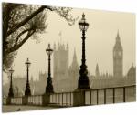 Mivali Tablou - Londra în ceață, Anglia, dintr-o bucată 90x60 cm (V023284V9060)