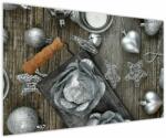 Mivali Tablou - decorațiuni argintii de Crăciun, dintr-o bucată 150x100 cm (V020310V150100)