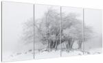 Mivali Tablou - Iarnă albă, din patru bucăți 160x80 cm (V022824V16080)