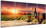 Mivali Tablou cu vie și vin, din patru bucăți 160x80 cm (V020717V16080)