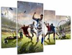 Mivali Tablou - Fotbal (cu ceas), din patru bucăți 110x75 cm cu ceas (V023182V11075C)