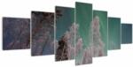 Mivali Tablou cu aurora borealis deasupra pomilor înghețați, din șapte bucăți 210x100 cm (V021684V210100)
