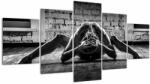 Mivali Tablou - Nud artistic al unei femei (cu ceas), din cinci bucăți 150x80 cm cu ceas (V023495V15080C)