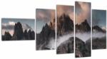 Mivali Tablou - Dolomiți Italieni ascunși în ceață, din cinci bucăți 110x60 cm (V021678V11060)