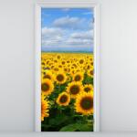 Mivali Fototapet pentru ușă - Câmp cu floare soarelui (D020946D95205)